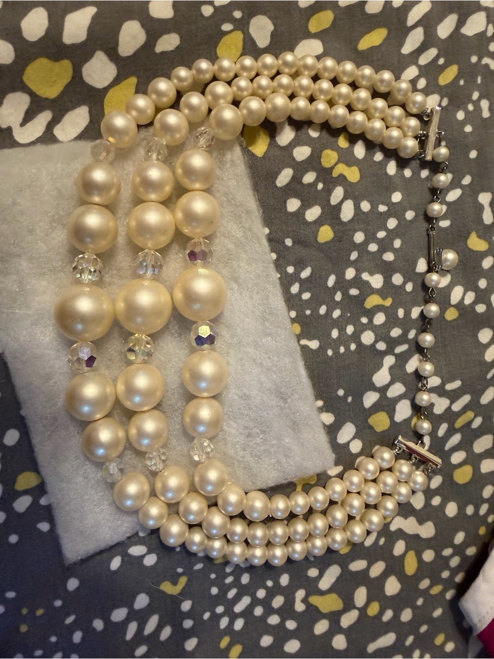 Elegant Ivory Pearl Multi-Strand Necklace